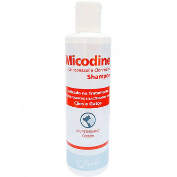 Micodine Shampoo Syntec Cetoconazol e Clorexidine para Cães e Gatos - 225/500ml